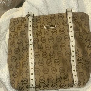 Michael Kors Brown and Cream Signature Tote